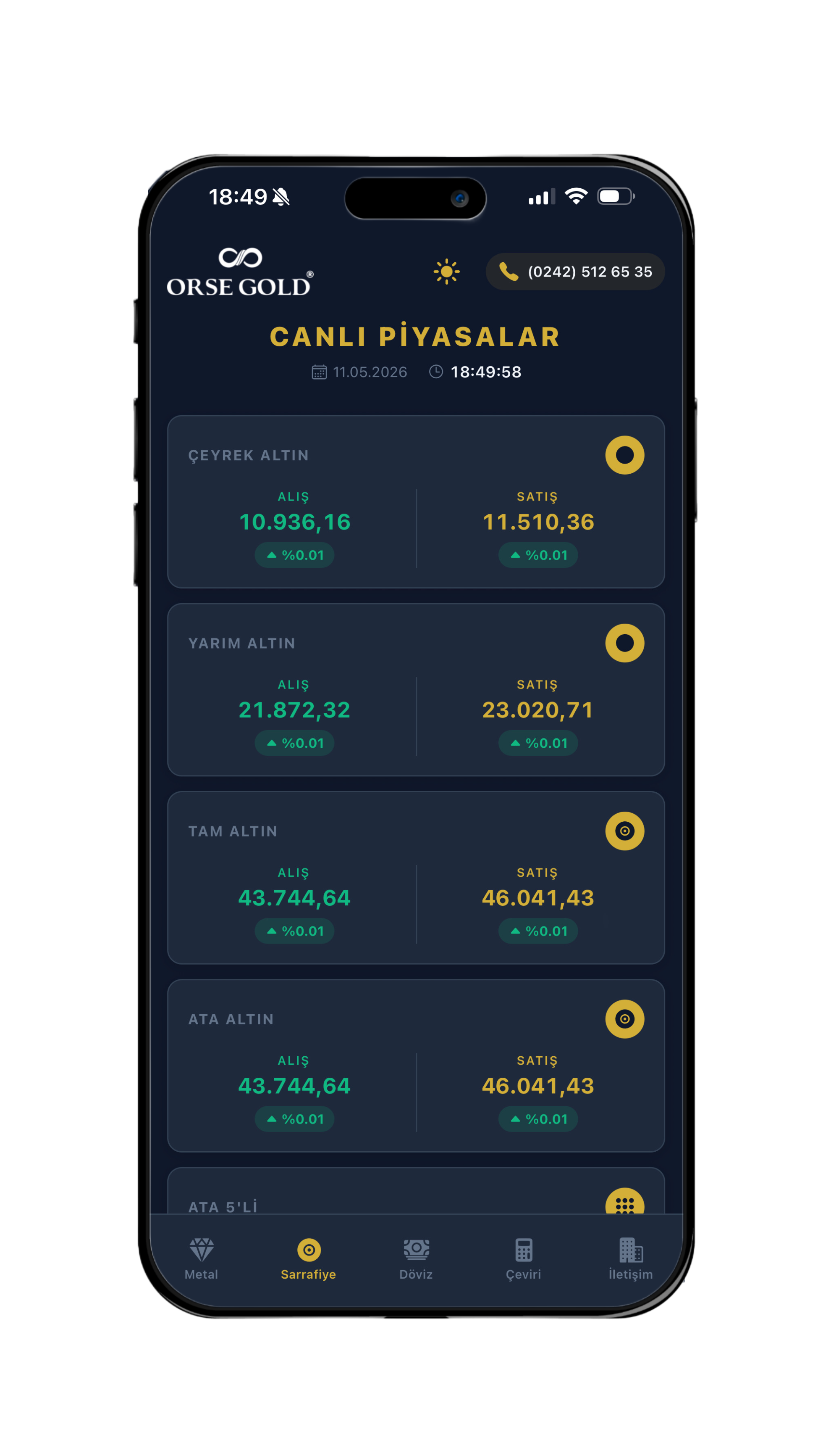 Orse Gold Mobil Uygulama