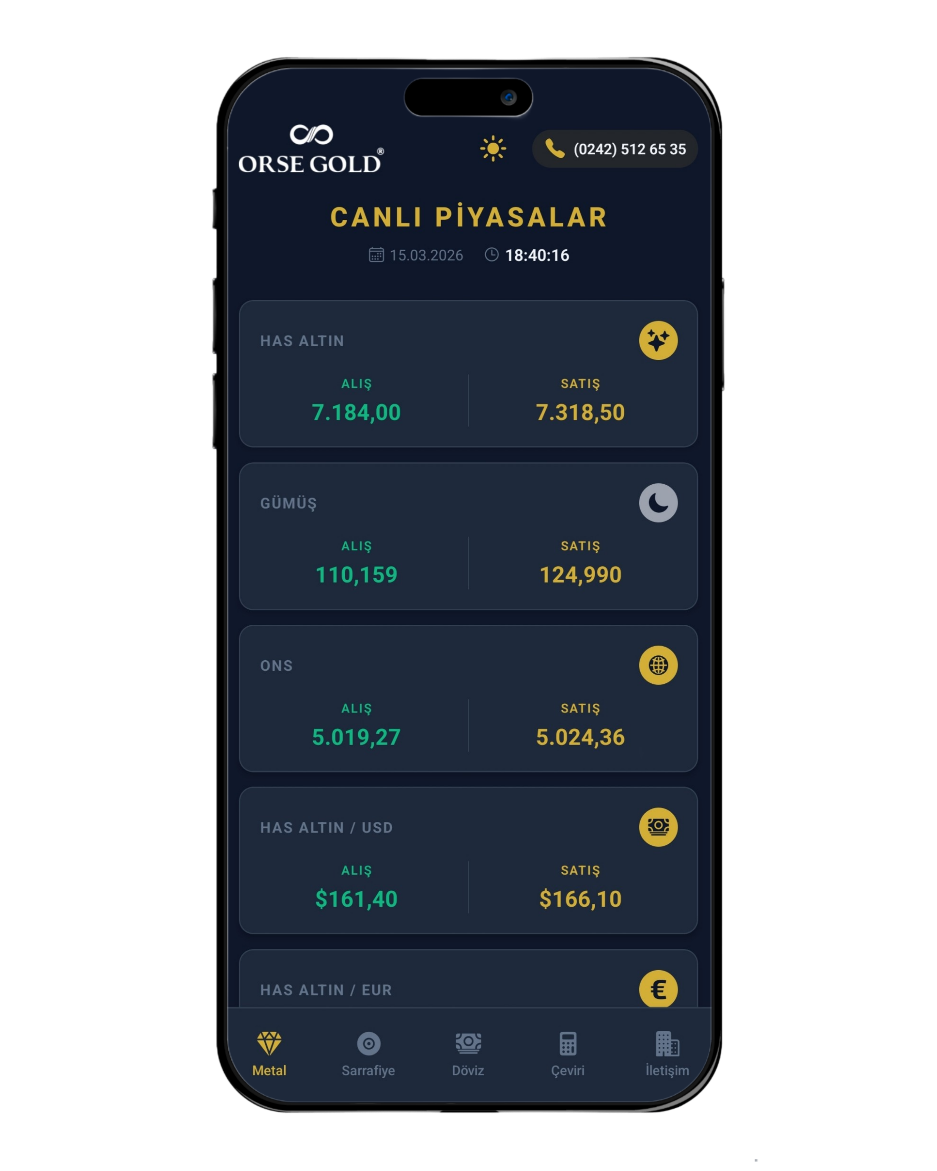 Orse Gold Mobil Uygulama